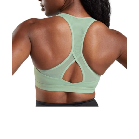 NWOT Never Worn Gymshark Women's Green Sports Bra size M - Picture 4 of 7